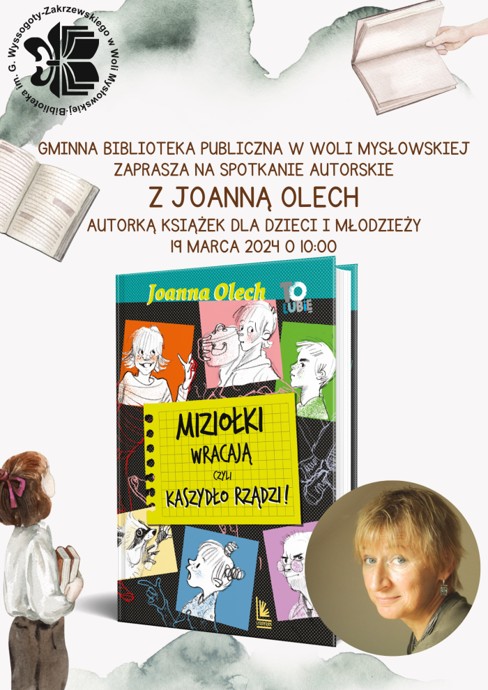 Miniaturka artykułu Spotkanie autorskie dla dzieci z Joanną Olech