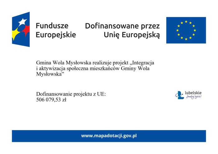 Miniaturka artykułu Dołącz do projektu „Integracja i aktywizacja społeczna mieszkańców Gminy Wola Mysłowska” – trwa rekrutacja!