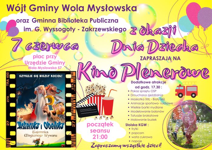 Miniaturka artykułu Zapraszamy na Kino Plenerowe!