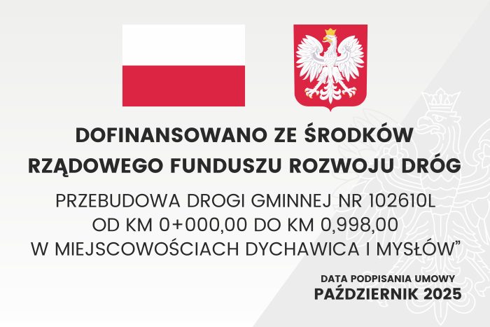 Miniaturka artykułu Gmina z dofinansowaniem na przebudowę drogi Dychawica-Mysłów