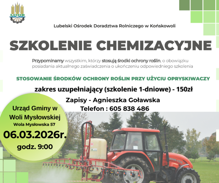 Miniaturka artykułu Szkolenie chemizacyjne
