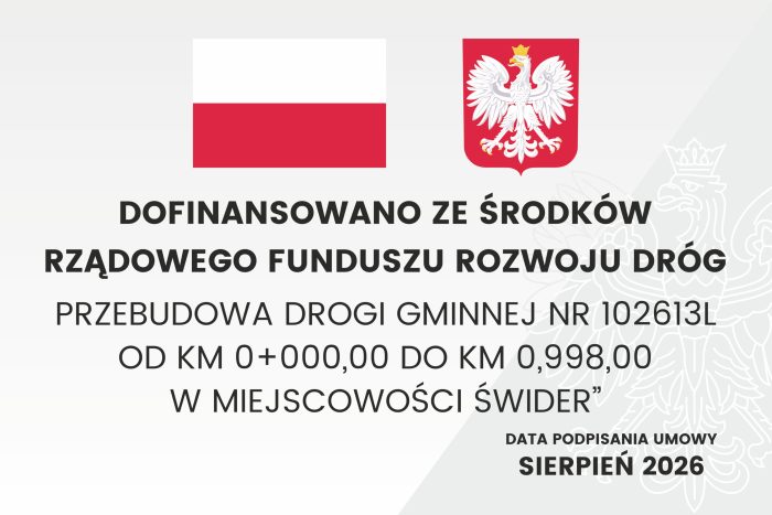 Miniaturka artykułu Przebudowa drogi gminnej w m. Świder